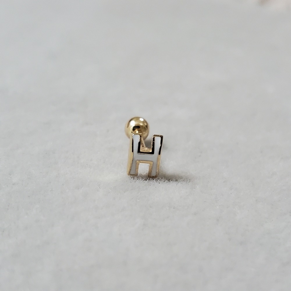 NWOT 14K Solid Gold Ball Screw-Back Stud Earring (Single)